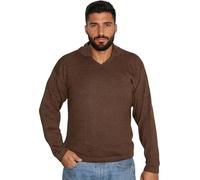 Gamboa Alpaca Hooded Sweater Men and Women Light and Softness Hoodie Wool Pullover Knitted Fall Winter Sweaters, Brown, XL