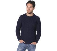 Gamboa Alpaca Jumper for Men Wool Winter Hand Knitted Jumper Blue
