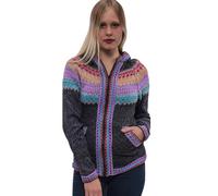 Gamboa Alpaca Womens Cardigans Hooded Lightweight Cardigan for Ladies Temperature Regulation Dark Grey