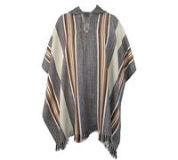 Gamboa Handmade Alpaca Wool Poncho Men Hoodie Fleece Knitted Mexican Poncho Blanket