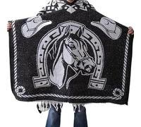 Gamboa Mexican Poncho for Men and Women Authentic Mexican Pancho Style