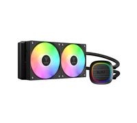 GAMDIAS 240mm AIO CPU Water Cooler, Hidden Cable Design, Rotatable Pump, MB Sync ARGB & PWM, 30 Light Effect, Intel LGA 1700, AMD AM5/AM4, Black, AURA