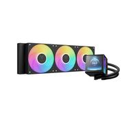 GAMDIAS CHIONE P5 360mm AIO CPU Liquid Cooler, Rotatable Magnetic 3.4 IPS LCD Screen Display, Fully Customizable w/Software, Hidden Cable Design, 3 x 120mm ARGB PWM Fan, Intel LGA 1851/AMD AM5, Black