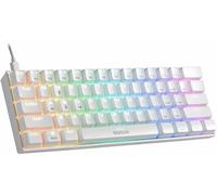 GAMDIAS - Hermes E3-61 Key RGB Mechanical Gaming Keyboard - Red Switch - Certified Optical Switches - N-Key Rollover and Anti-Ghosting Functionality (GD-Hermes E3 RED WH)