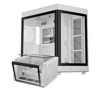 GAMDIAS NESO P1 White Full Tower ATX Case - One Touch Swing Open - Panoramic Tempered Glass Panel - Dual Cahmber - Dual Orientation - High Airflow - Cable Managment - Spacious Interior