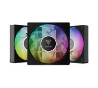 GAMDIAS NOTUS M1-1203 120mm ARGB Fan (3 Pack), Swappable Reverse Fan Blade x3, Daisy-Chain Sharing Connection, Closed-Loop Technology, Optimized Performance for Case/Cooler, Silent Operation, Black