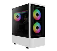 Gamdias TALOS E3 CG WH Mid Tower ATX Gaming PC Case with 3 x RGB Fans - White