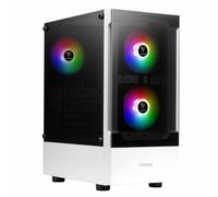 GAMDIAS TALOS E3 Gaming PC Case Mid-Tower ATX Case - White With 3 ARGB Fans