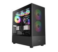 GAMDIAS TALOS M3 MESH ATX Mid Tower PC Case, 3 ARGB PWM Fan, Airflow Mesh Front Panel, Tool-Free Tempered Glass Side Panel, Magnetic Dust Filter,Black