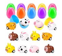 Game 1 Year Easter Bunny Stress Pinching Easter Egg Twisting Toy Children's Party Surprise Eggshell Toy Easter Theme Children's Playpen (Yellow, 6CM)