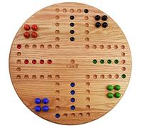 Game 14 inch Diameter Solid Oak Wood 4 Player Hand Painted Holes L8