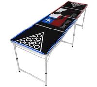 Game Activity Surface Folding Tabletop With Aluminum Alloy Frame Hinged Legs Support Bar Stability Strips Compact Storage suitable for basements rec, style to 2