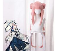 Game Anime Arknights Ceylon Cosplay Wig 100cm Long Pink Double Horsetail Synthetic Wigs Halloween Costume Wig Peruca