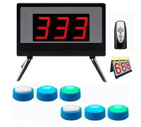 Game Answer Buzzer, Wireless Quiz Answer Game Buzzer Set with Remote Control & Buzzers, 4 Answer Modes & 4 Colors Indicator Lights, for Game Show, School, Party Quizzes, Competition 6