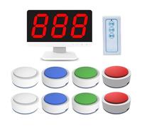 Game Answer Buzzer, Wireless Quiz Answer Game Buzzer System Set, 4 Status Prompt Colors, 3 Answering Modes, 8 Transmitters,for Game Show, Family Classroom Gam