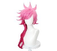 Game Arcane Vi Cosplay Wig VI 55cm Deep Rose Long Heat Resistant Synthetic Hair Woman And Man Role Play Wigs