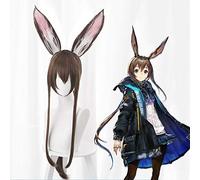 Game Arknights Cosplay Wigs Amiya Cosplay Wig Synthetic Wig Hair Halloween Carnival Party Anime Cosplay Wig