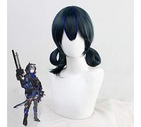 Game Arknights Glaucus Cosplay Wig Green Blue Mixed Heat-resistant Fiber Hair Halloween Party Role Play Wigs+ Wig Cap