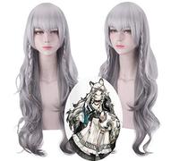 Game Arknights Pramanix Cosplay Wig Long Curly Heat Resistant Synthetic Wigs Halloween Party Costume Wig Anime+Wig Cap