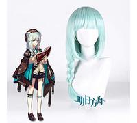 Game Arknights Truth Cosplay Wig Light Cyan Horsetail Girl Heat-resistant Fiber Hair Wig Halloween Party Costume Wigs MJ-332J