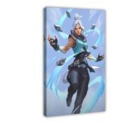 Game Art Cool Poster VALORANT Jett Video Game Aesthetic Game Zone Boy Room Decor Fans Gift 2 Canvas Poster Bedroom Decor Landscape Office Room Decor Gift 20x30inch(50x75cm)