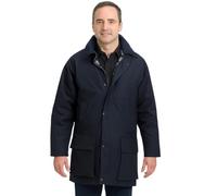 Game British Quilted Padded Country Wax Cotton Rain Jacket (3XL, Navy)