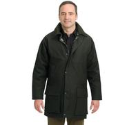 Game British Quilted Padded Country Wax Cotton Rain Jacket (S, Olive)