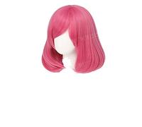 Game Cafe Cutie Annie Cosplay Wig 40cm Women Short Bob Rose Red Heat Resistant Synthetic Hair Annie Hastur Wigs