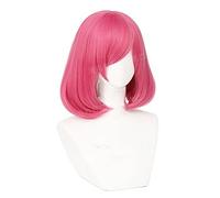 Game Cafe Cutie Annie Cosplay Wig 40cm Women Short Bob Rose Red Heat Resistant Synthetic Hair Annie Hastur Wigs