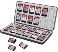Game Card Case Switch for Nintendo/ 24 Slot Holder with SD Card Storage | Switch OLED & Lite Game Card Case Storage for Travel Carrying Case（Black）