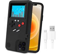 Game Case for Samsung Galaxy S20,Retro Game Console Cover with 36 Childhood Classic mini Games,Full Color Display,PC Soft Silicone Shockproof Phone Case (Black, for Samsung Galaxy S20)