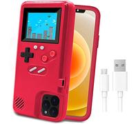 Game Case for Samsung NOTE 20 Ultra,Retro Game Console Cover with 36 Childhood Classic mini Games,Full Color Display,PC Soft Silicone Shockproof Phone Case (Red, for Samsung Galaxy Note 20 Ultra)