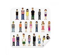 Game Characters Pairs Pixel Glasses Cleaning Cloth Phone Screen Cleaner Suede Fabric 2pcs