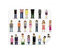 Game Characters Pairs Pixel Phone Screen Cleaner Glasses Cleaning Cloth 2pcs Suede Fabric