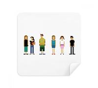 Game Characters Pixel Glasses Cleaning Cloth Phone Screen Cleaner Suede Fabric 2pcs