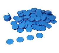Game chips blue (100 pieces) made of RE-Plastic® | Counting chips Marker Tokens ø 25 mm