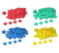 Game chips red (100 pieces) made of RE-Plastic® | Counting chips Marker Tokens ø 25 mm