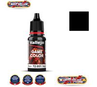 Vallejo Game Color 17 ml Acrylic Paint - Black