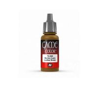 Vallejo Game Color Acrylic Paint, Leather Brown, 18 ml, Self-Leveling, BSL System, Matte Finish, Ideal for Miniatures and Models