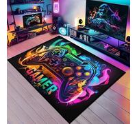 Game Controller Area Rug, Gamer Non-Slip Doormat, Gamer Rug, Game Console Decoration, Washable for Boys Bedroom, Living Room Decor, 50 x 80 cm, E