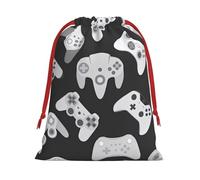 Game Controller Drawstring Gift Bag Holiday Present Goody Bags For Xmas Party Reusable Storage Pouches