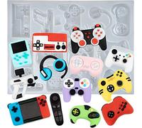 Game Controller Epoxy Resin Silicone Mould for Fondant Cake Decorating, Cupcake Topper, Chocolate, Polymer Clay 13 Shapes 1.5-2.2inch