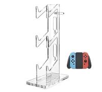 Game Controller Holder, Clear Headset Stand, Three Tier Support Rack, Anti Slip Stable Design, Efficient Cable Management Solution, Premium Playing Accessories, Console Room Use 11.89x7.48x3.54 Inches