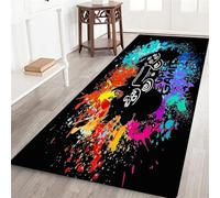 Game Controller Pattern Runner Rug for Hallway 2x6 Black Hallway Rugs,Gaming Area Rugs for Boys,Gamer Room Decor Throw Rug,Non-Slip Floor Carpets for Bedroom Entrance Door Mat Washable Rug,