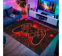 Game Controller Rugs for Bedroom Boys Living Room Gamer Gamepad Red Carpets Floor Mat Player Indoor Mats Gaming Art Design Home Decor Crystal Doormat Yoga Mats 3'x5'