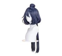 Game Cosplay Wig Blue Grey Hair Wig Long Straight Wig Layered Wig with Bangs Characters Cosplay Wigs for Halloween