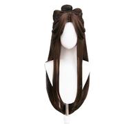Game Cosplay Wig Chocolate Brown Wig Long Straight Wig Middle Part Wig Heat Resistant Halloween Party Wig 31in