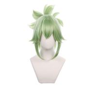 Game Cosplay Wig for Women Green Short Hair Wigs for Anime Halloween Costume Wigs Ponytail Full Synthetic Hair Wig