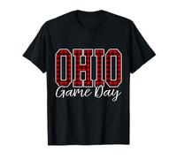 Game Day Buffalo Plaid Funny Ohio Home Buckeye Quote State T-Shirt