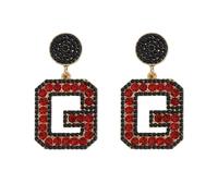 Game Day Earrings Football Sports Team Spirit Earrings Crystal Rhinestone Beaded Jewelry Gifts for Sport Fans, 1, Resin, No Gemstone